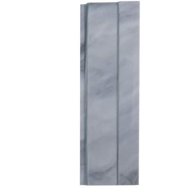 Apollo Tile Gray Grandis 4 in. x 12 in. Marble Polished Baseboard Tile Trim (3.33 sq. ft./case) 10-Pack
