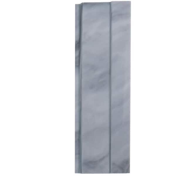 Grandis Gray 4 in. x 12 in. Bardiglio Nuvolato Marble Polished Baseboard Tile Trim (3.33 sq. ft./case) 10-Pack