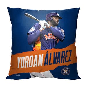 MLB Astros 23 Yordan Alvarez Printed Polyester Throw Pillow 18 X 18