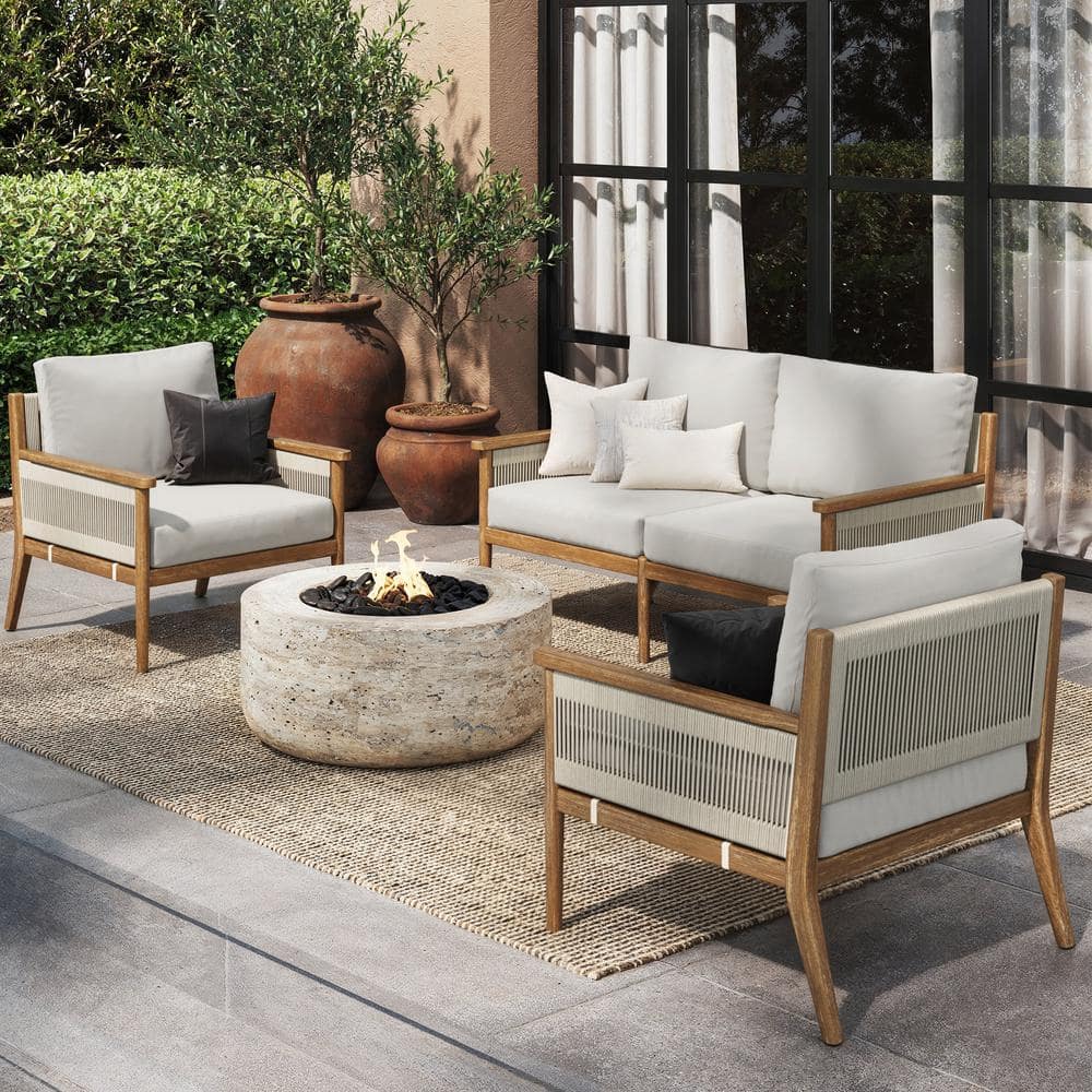 Nathan James Kayden Bohemian 3-Piece Patio Conversation Set, Solid