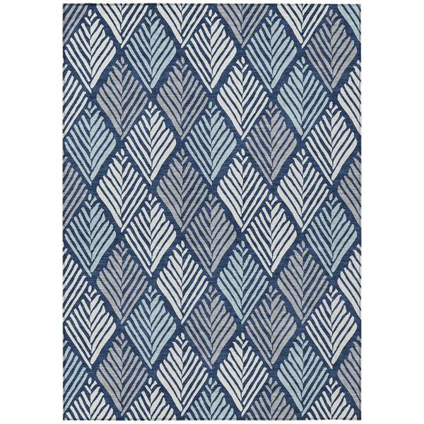 Chantille Machine Washable Indoor/Outdoor Abstract ACN2818 Navy 5 ft. x 7 ft. 6 in. Area Rug
