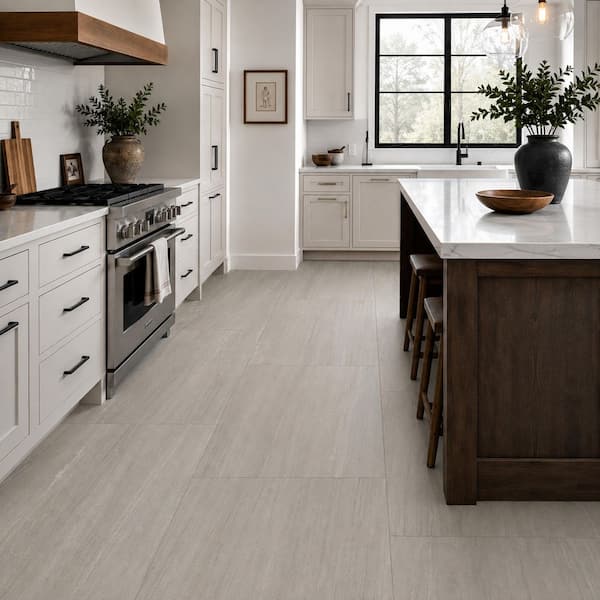 MSI Malvera Gray 24 in. x 48 in. Lapato Porcelain Travertine Look