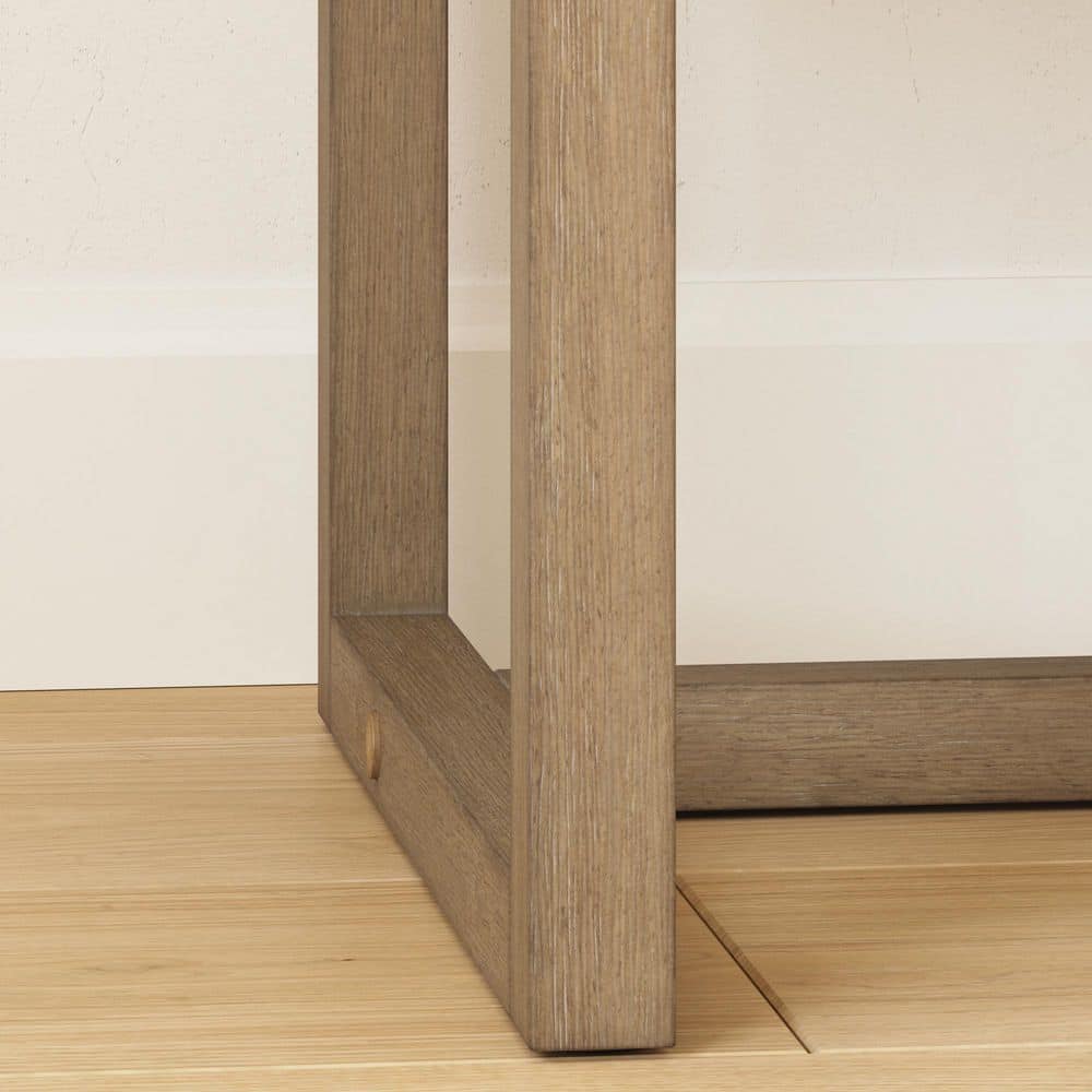 Luke Light Brown Wood Nightstand Set with Brass Handles