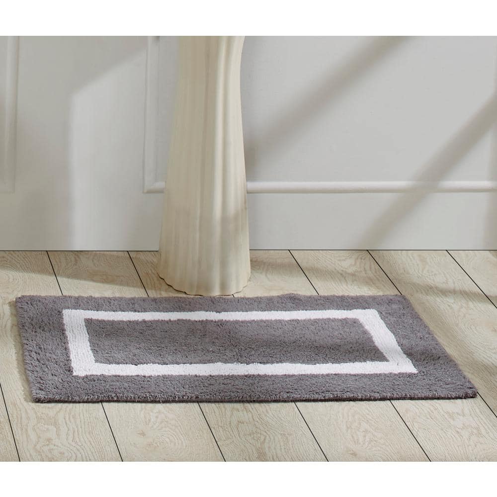 Just Home Gray Shimmer Chenille Bath Rugs, 2-Piece Set