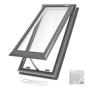 21 in. x 54-7/16 in. Fresh Air Electric Venting Deck-Mount Skylight with Laminated Low-E3 Glass