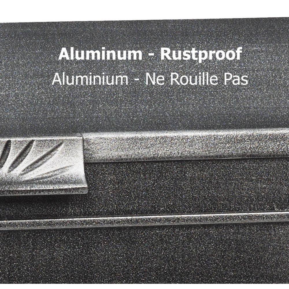 Classic Pewter Aluminum Wall Mount Mailbox with Newspaper Hooks