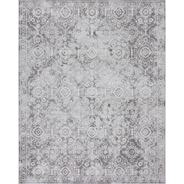 Tayse Rugs Nexus Oriental Gray 8 ft. x 10 ft. Indoor Area Rug NEX1800 ...