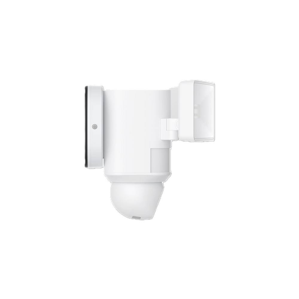 White Outdoor Wi-Fi Floodlight Security Camera with Pan and Tilt