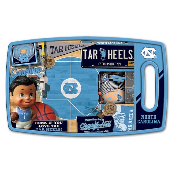 YouTheFan NCAA North Carolina Tar Heels Retro Series Polypropyene Cutting Board
