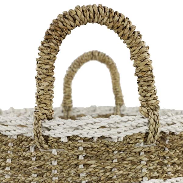 Grayson Lane 3-Pack 17.35-in W x 18.95-in H x 16.05-in D Brown Handmade  with Handles Wood Basket in the Storage Bins & Baskets department at
