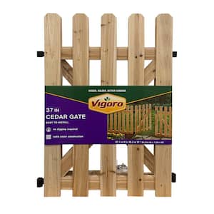 37.1 in. H x 48.3 in. W Cedar Garden Fence Gate