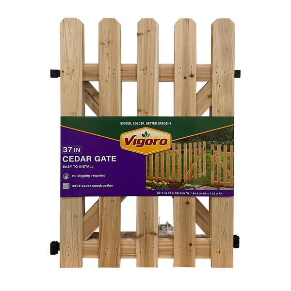 Vigoro Beaumont 53.3 in. H x 3 in. x 3 in. Black Metal Garden