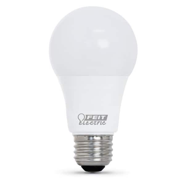 Feit Electric 60-Watt Equivalent A19 Non-Dimmable 90+ CRI General Purpose E26 Medium Base LED Light Bulb, Bright White 3000K (40-Pack)