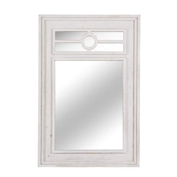 Manor Brook Large Rectangle White Beveled Glass Classic Mirror (40.5 in. H x 28 in. W)