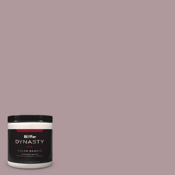 BEHR DYNASTY 8 oz. #110F-4 Heirloom Orchid Matte Stain-Blocking Interior/Exterior Paint & Primer Sample