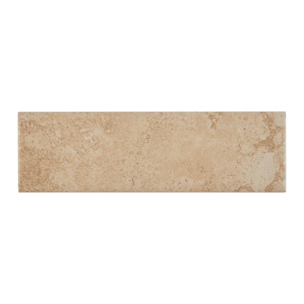 Daltile Stratford Place Alabaster Sands Beige 3 in. x 10 in. Matte Ceramic Bullnose Tile Trim (11.24 sq. ft./Case)