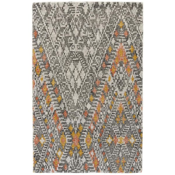 Weave & Wander Binada Tangerine 4 ft. x 6 ft. Geometric Area Rug