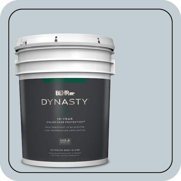 BEHR DYNASTY 5 gal. #MQ3-58 Alice White Semi-Gloss Exterior Stain-Blocking Paint & Primer