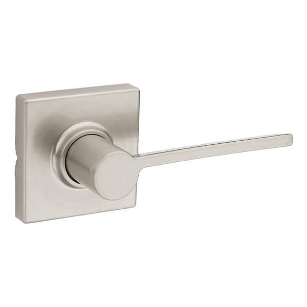 Ladera Satin Nickel Hall and Closet Door Lever with Square Trim Featuring Microban Antimicrobial Technology Ladera Satin Nickel Hall and Closet Door Lever with Square Trim Featuring Microban Antimicrobial Technology