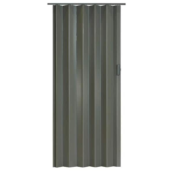 Spectrum Elite 48 in. W. x 80 in. City Grey Vinyl Accordion Door with Hardware included