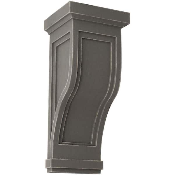 Ekena Millwork 7-1/2 in. x 17 in. x 8 in. Reclaimed Grey Traditional Recessed Wood Vintage Decor Corbel