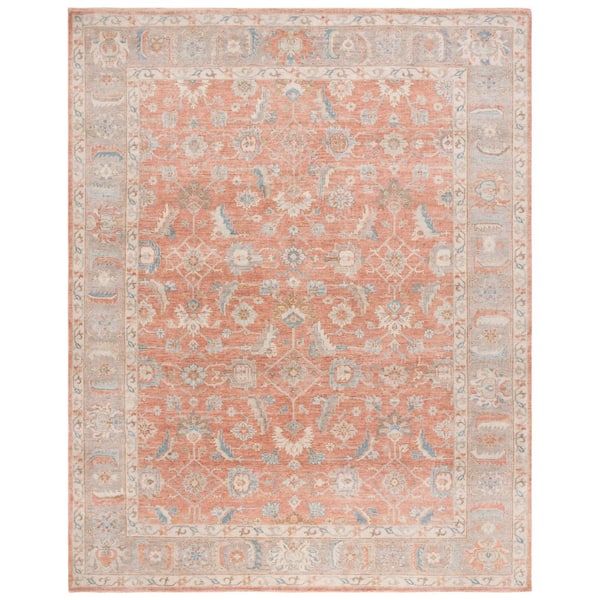 Oushak 10 ft. x 14 ft. Rust/Beige Oriental Area Rug