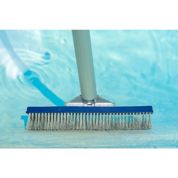 Sweepease 10 Stainless Steel Aquadynamic AlgaeZilla Pool Algae Brush Yellow