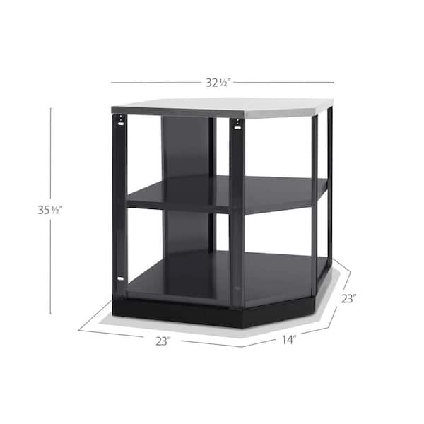 Outdoor Kitchen Slate Gray 45.8 in. W x 36.5 in. H x 35 in. D 90 Degree Corner Shelf Cabinet