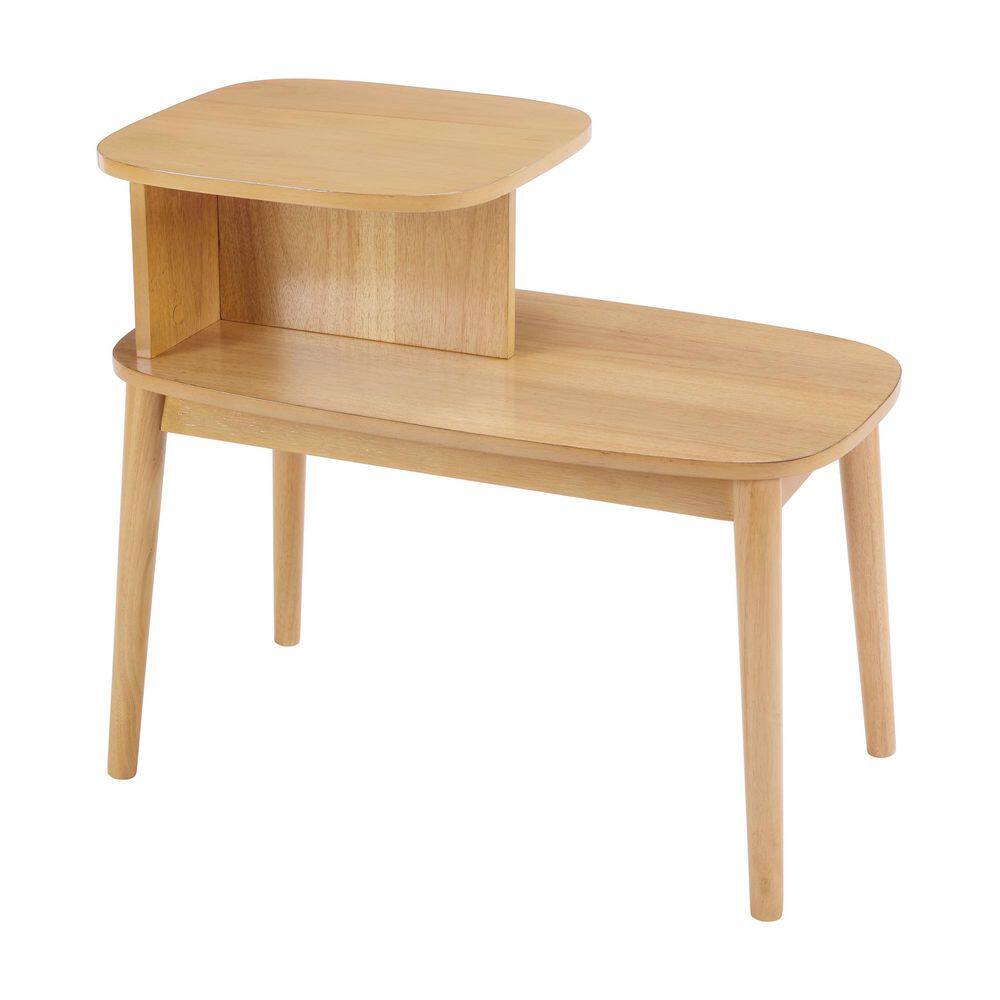 Maxwell Mid Century 28 in. Honey Oat Rectangular Wood End Table - thumbnail 7