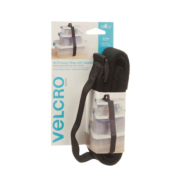 VELCRO 6 ft. x 2 in. All Purpose Strap with Handle Black 90482 - The Home  Depot