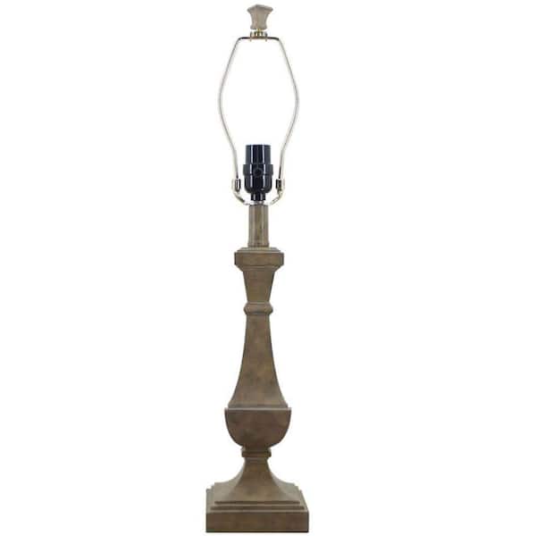 Hampton Bay Mix and Match 25.5 in. Whitewashed Wood Table Lamp - Title 20
