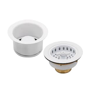COMBO PACK 3-1/2 in. Wing Nut Style Kitchen Sink Strainer and Extra-Deep Collar Disposal Flange/Stopper, Matte Black