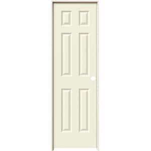 24 in. x 80 in. Colonist Vanilla Painted Left-Hand Smooth Solid Core Molded Composite MDF Single Prehung Interior Door
