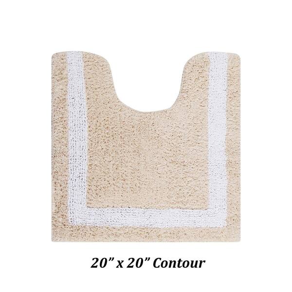 1 new white cotton hotel seville and home bath mats size 20x30 100% cotton