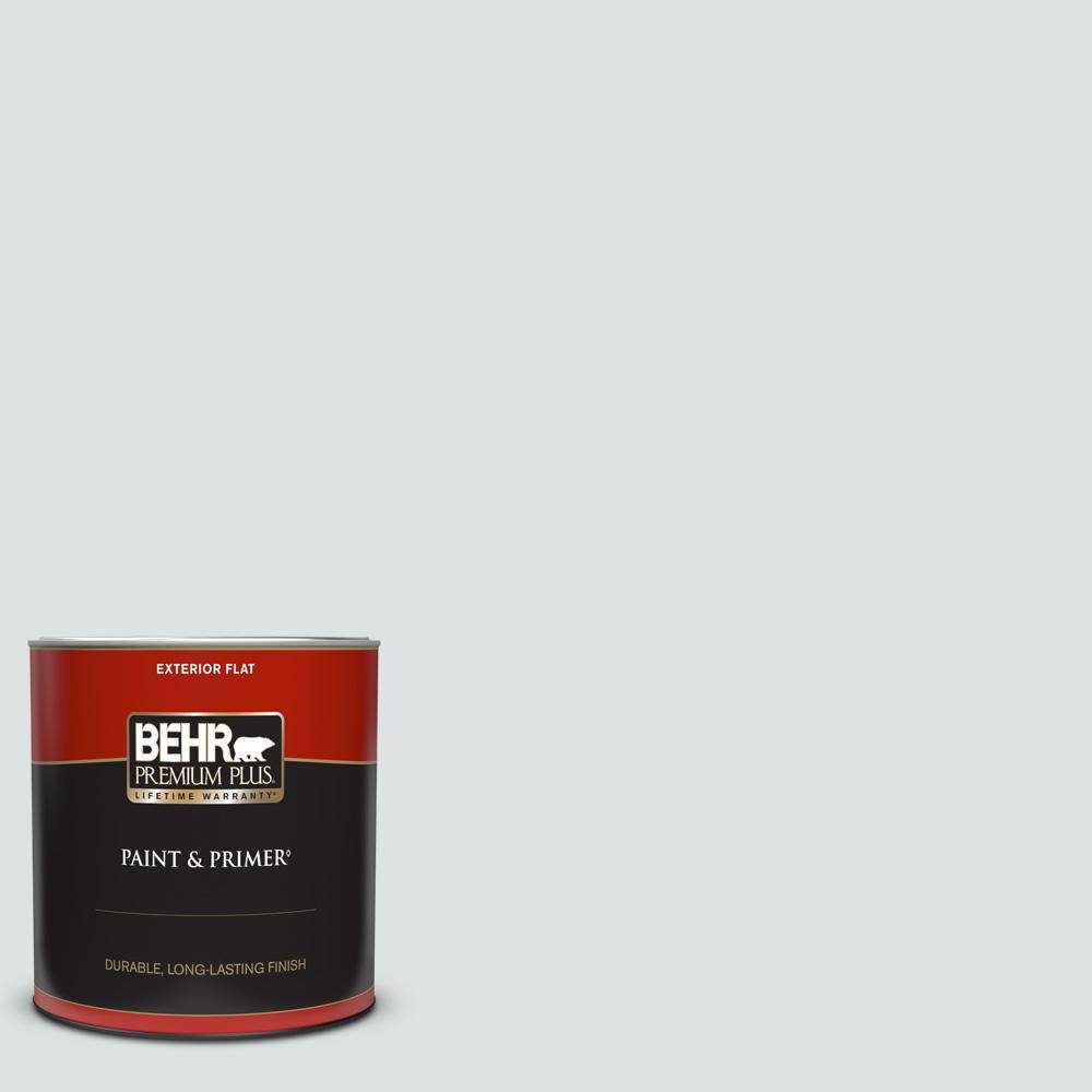 BEHR PREMIUM PLUS 1 qt. MQ327 Etched Glass Flat Exterior Paint
