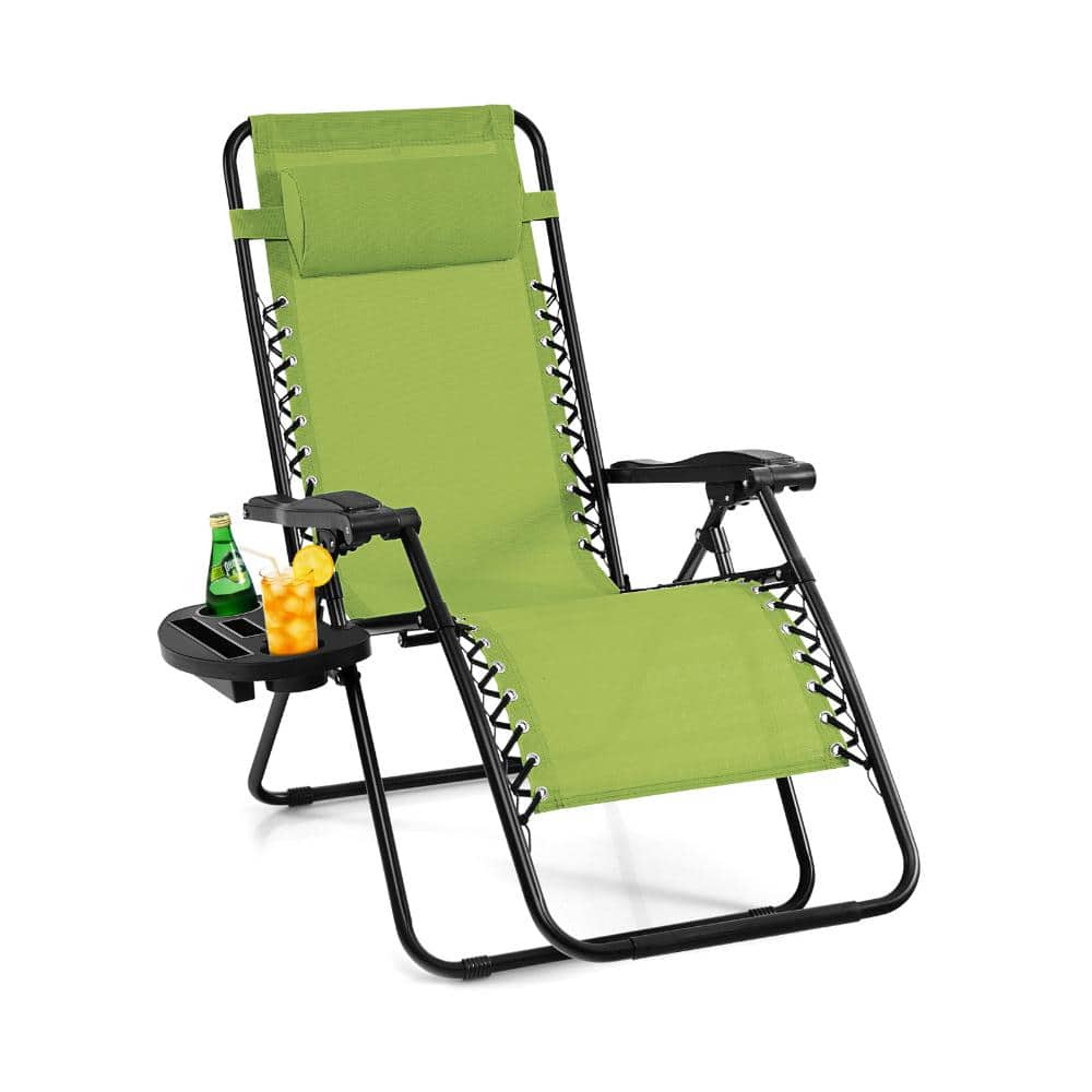 35.5 in. Steel Zero Gravity Lounge Chair with Headrest, Cup Holder and 350 lb. Capacity, Green price history on PriceWatchPro