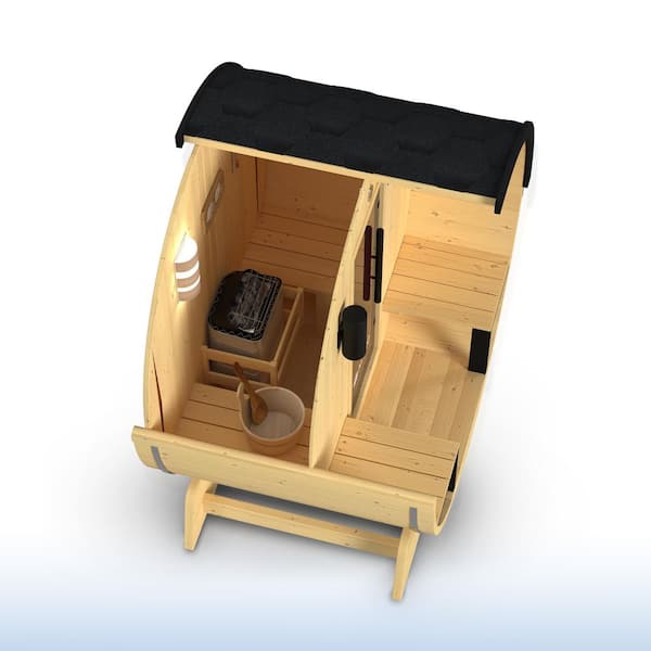 ミオです！　DOME SAUNA ホワイト ALEKO 3-Person Capacity Outdoor White Finland Pine Traditional Wet