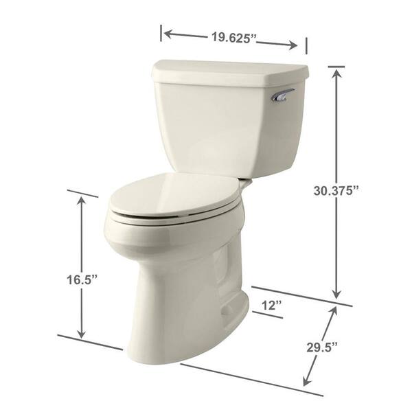 KOHLER Highline 2-Piece Complete Solution 1.28 GPF Single Flush ...
