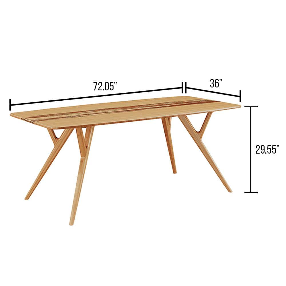 Azara Caramelized Solid Bamboo Contemporary Dining Table