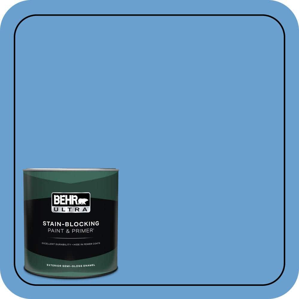 1 qt. #P520-4 Cornflower Semi-Gloss Enamel Exterior Paint & Primer product image for price tracking