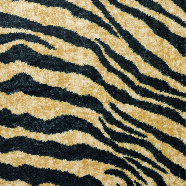 3 x 5 Gold Animal Print Runner Rug