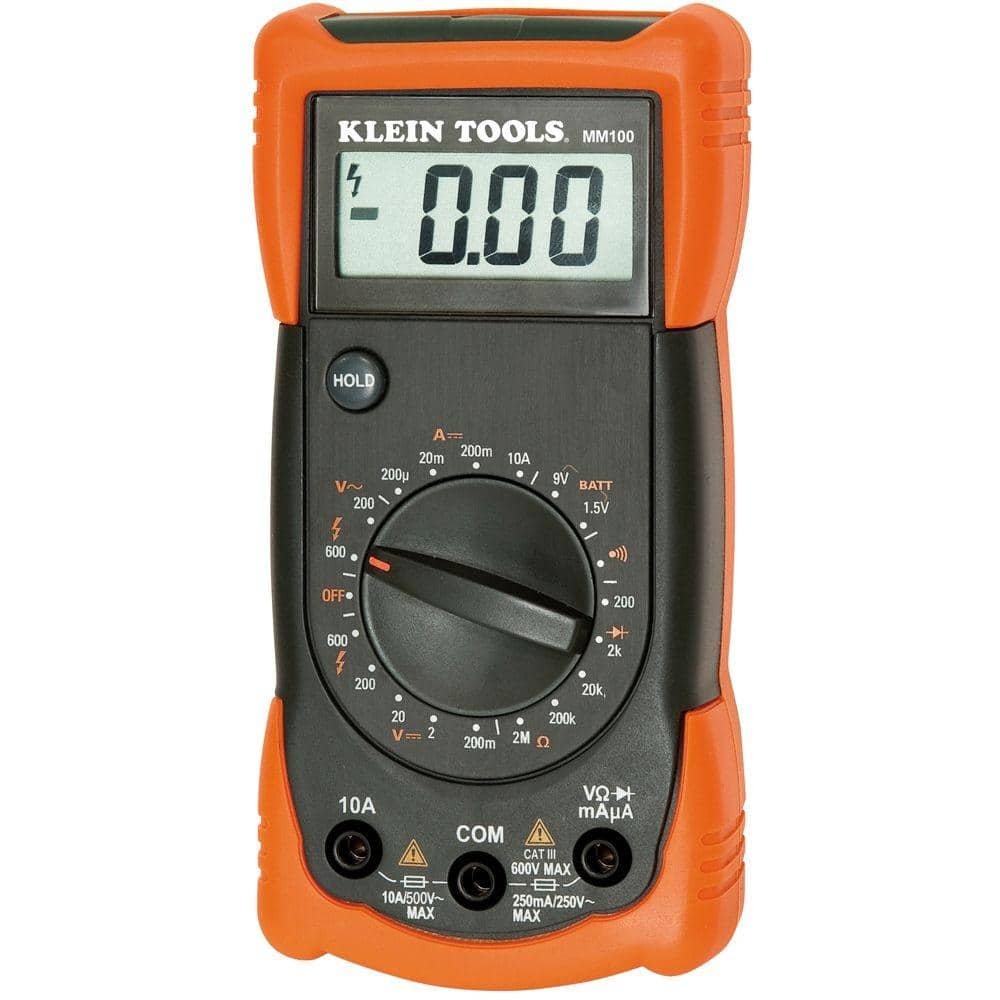 Klein Tools Manual Ranging Multimeter MM100 - The Home Depot Klein Tools Manual Ranging Multimeter MM100 - The Home Depot
