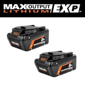 RIDGID 18V 8.0Ah Max Output EXP Battery 2-Pack