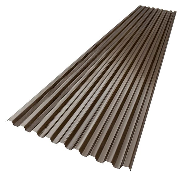 2.2 ft. x 12 ft. Corrugated Polycarbonate Roofing Panel in Bronze