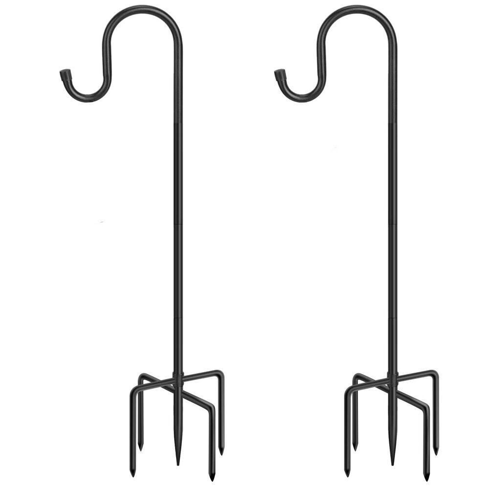48 in. Heavy Duty Metal Outdoor Shepherds Hooks with 5 Prongs Base for Wedd