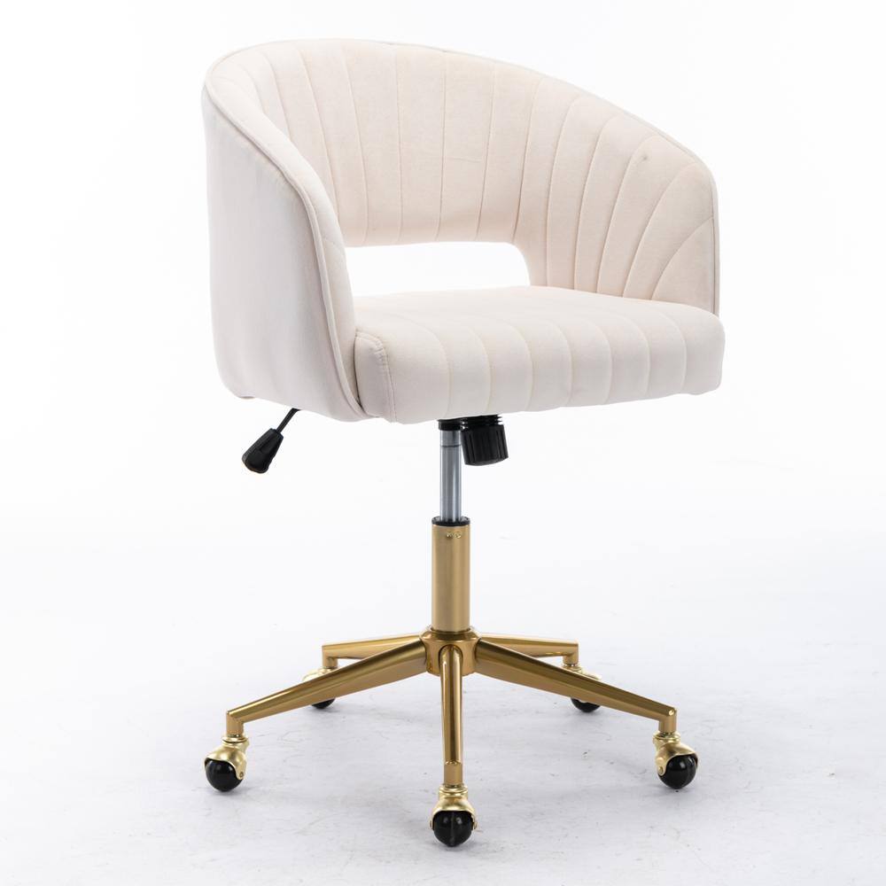 ivory velvet desk chair