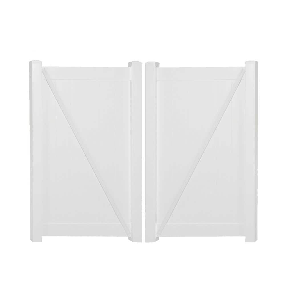 Savannah 7.4 ft. W x 6 ft. H White Vinyl Privacy Double Fence Gate Kit price history on PriceWatchPro