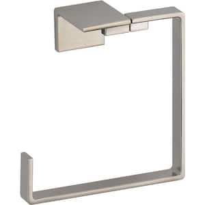 Vero Wall Mount Square Open Towel Ring Bath Hardware Accessory in Stainless Steel