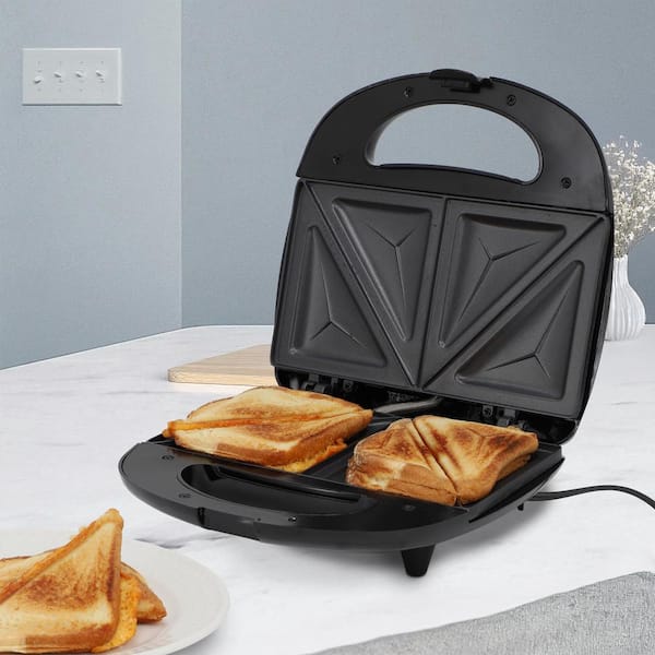 MegaChef Electric Compact Aluminum Nonstick Sandwich Maker in