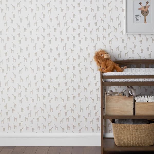 The Company Store Giraffe Beige Non-Pasted Wallpaper Roll (Covers 52 sq. ft.)